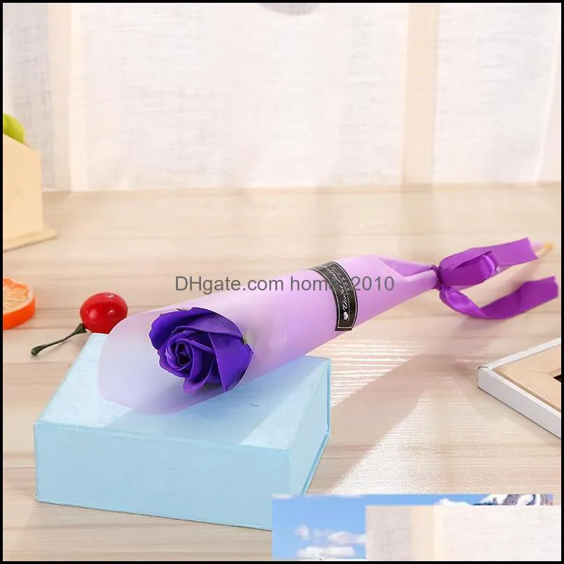 wholesale single color paper soap flower creative simulation rose soap flower valentine s day 