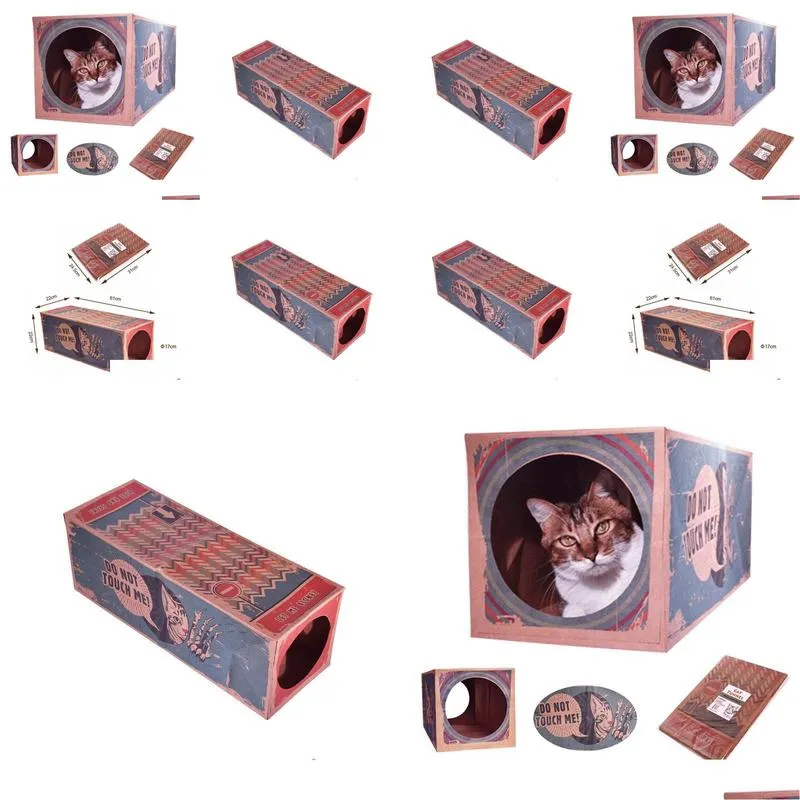 cat toys foldable tunnel pet play tubes dog kitten puppy supplies house funny paper box toy