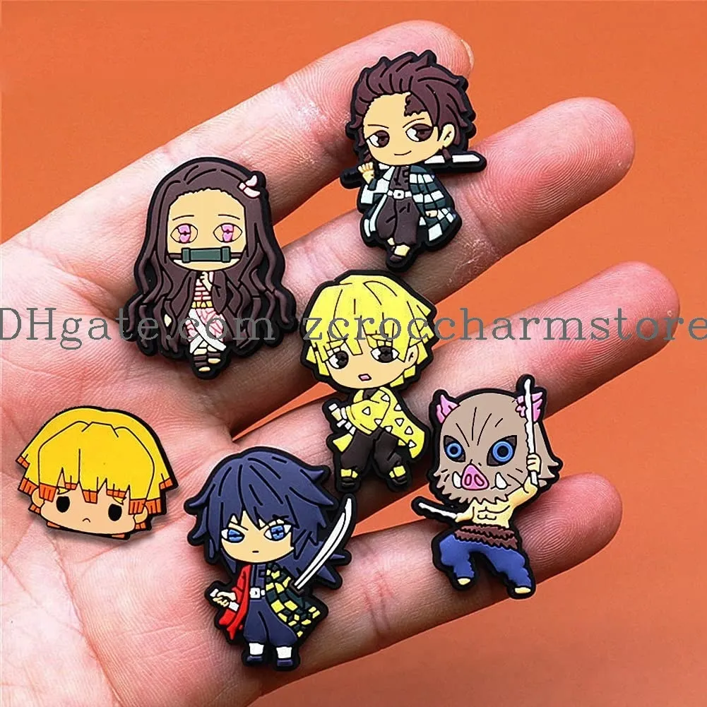 anime cartoon character shoe charms decoration accessories for bracelet wristband clog