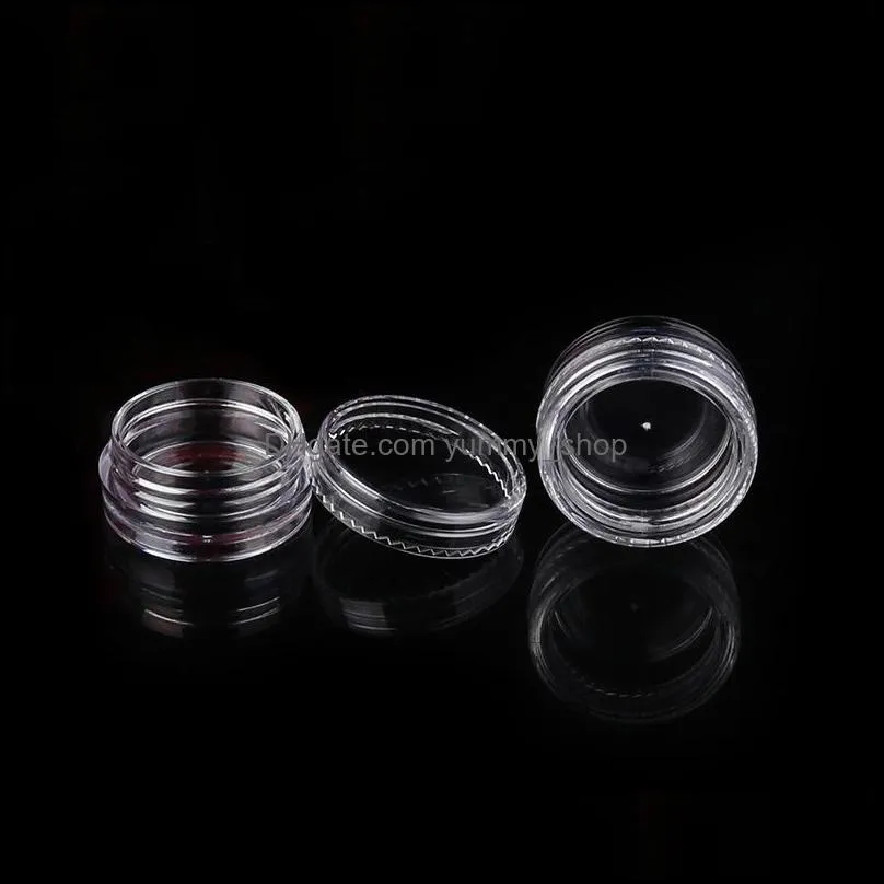 2.5g clear plastic jars eyeshadow nail polish powder cosmetic jars cream bottle pet plastic jar nude cosmetic container