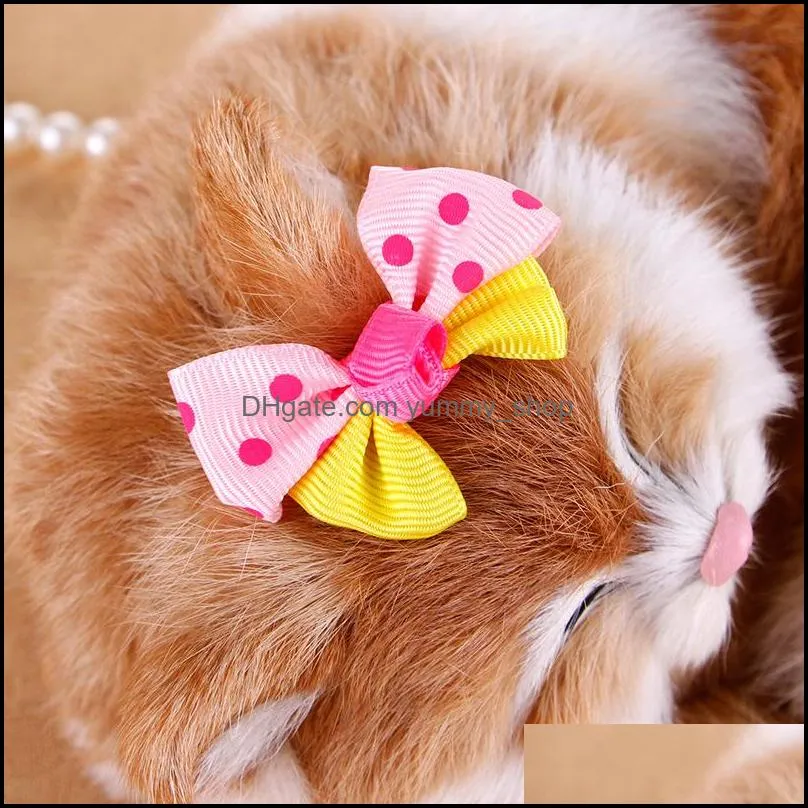various pet dog cat hair clips barrettes lovely pet hairpins 100 pieces mix type wholesale shipping