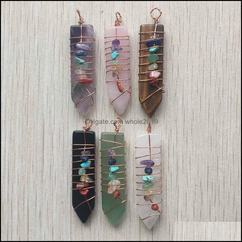 arrowhead chakra reiki healing pendulums charms natural stones pendant amulet crystal meditation for men women jewelry making