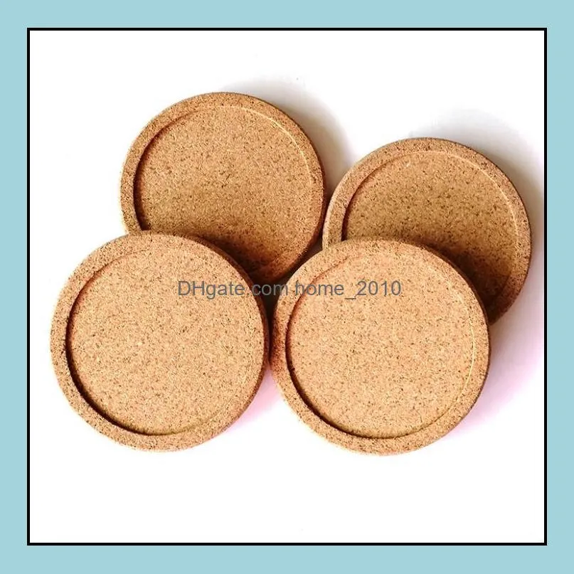 200pcs classic round plain cork coasters drink wine mats corks mat drinks juice pad for wedding party gift favor sn4445