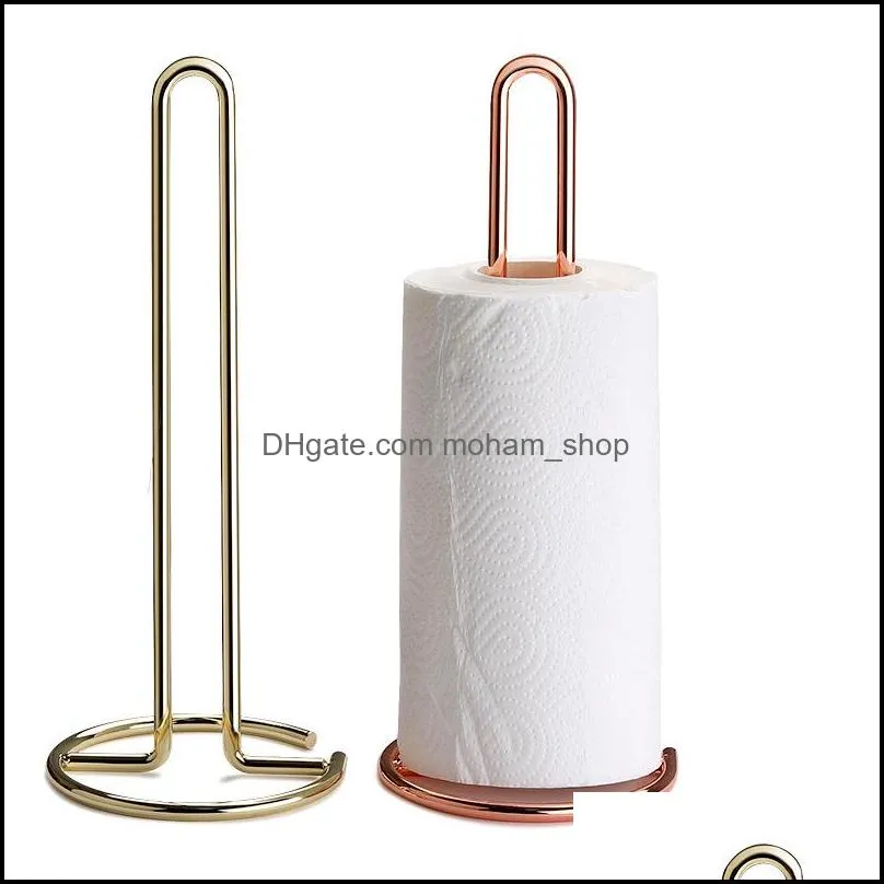 metal steady countertop standing roll paper towel holder dispenser bathroom tissue stand dining table napkins rack storage by sea