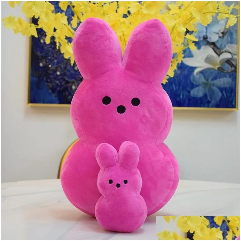 party favor 38cm 15cm peeps plush bunny rabbit peep easter toys simulation stuffed animal doll for kids children soft pillow gifts girl toy