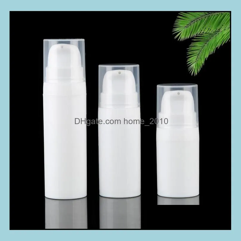5ml 10ml 15ml white airless lotion pump bottle mini sample and test bottles vacuum container cosmetic packaging sn3929
