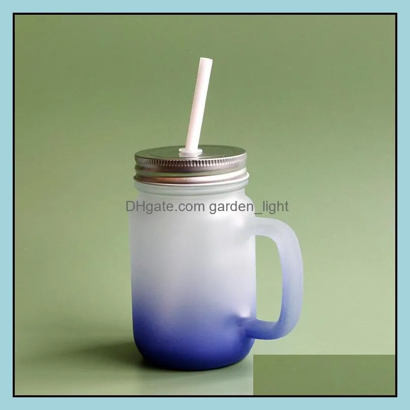 glass water bottle with portable straw family breakfast milk juice coffee coke cup simple office water bottle drinkware