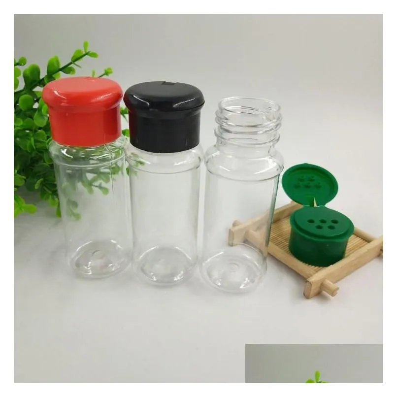 plastic spice salt pepper shakers seasoning jar can barbecue bbq condiment vinegar bottle kitchen cruet container kitchen tools bh3489
