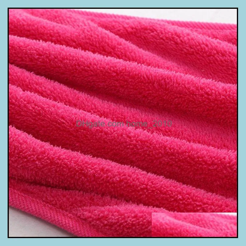 infant coral velvet hand towel cartoon animal print kitchen hanging bath wipe towel washcloths kids handkerchief 25x45cm
