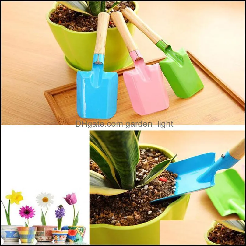 wood handle garden shovel plants flowers potting mini spade shovel multifunctional household spade durable garden tools