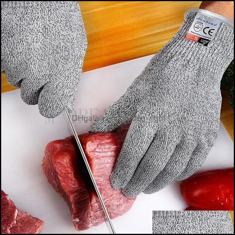 safety anti cut resistant gloves cut proof stab resistant metal mesh butcher gloves level 5 protection glove kitchen tools