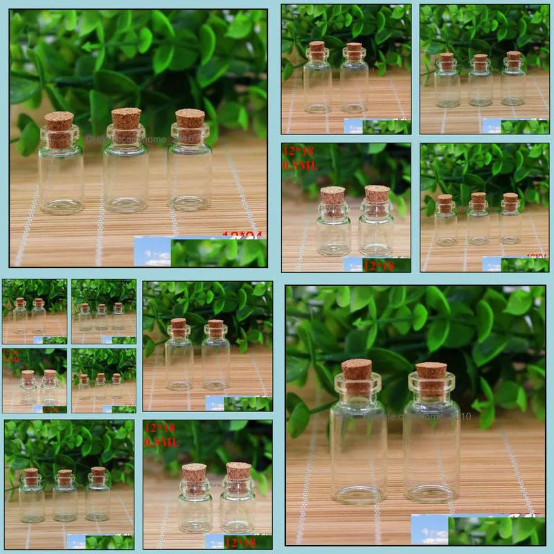  small mini corked bottle vials clear glass wishing drift bottle container with cork .5ml 1ml 2ml 3ml 4ml 5ml 6ml 7ml 10ml 15ml