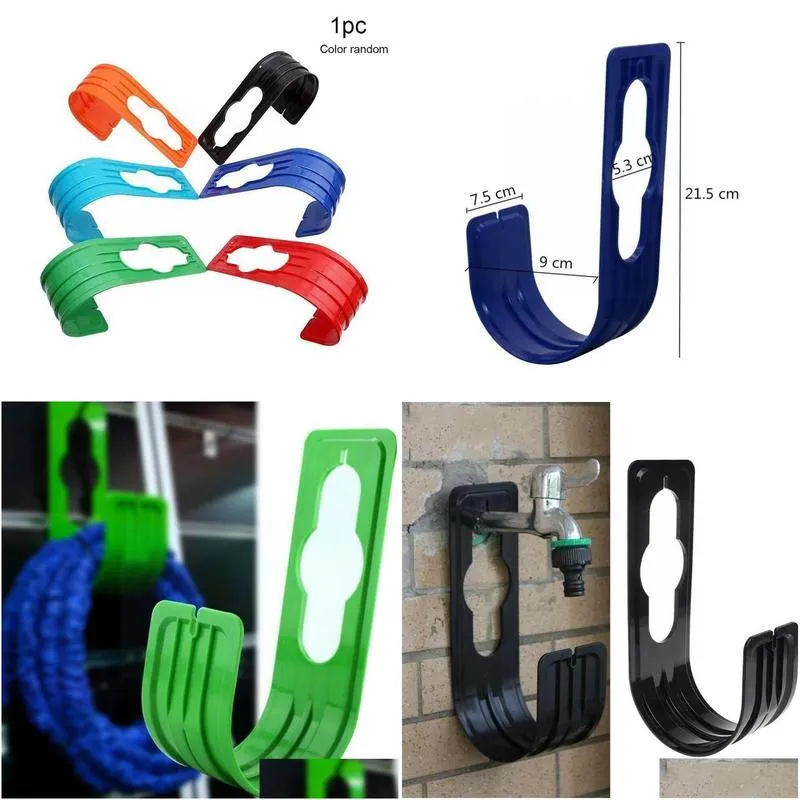 watering equipments garden plastic hose hook irrigation shower nozzle holder storage frame expandable pipe winding rack i0q4