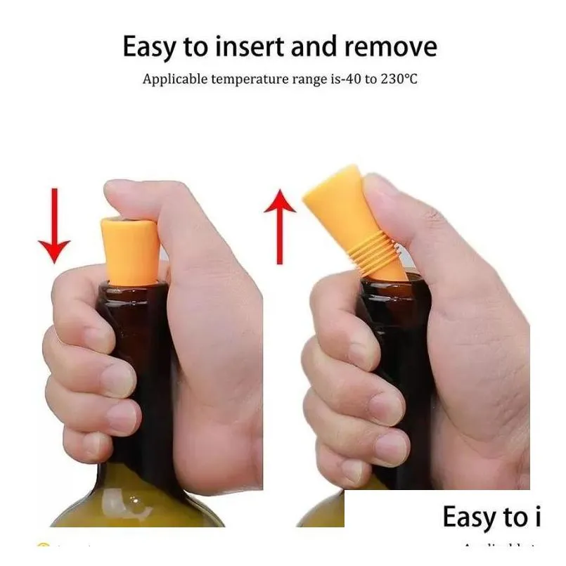 silicone wine bottle stopper tools leak proof beer champagne cap closer whisky accessories wine cork plugs lids kitchen bars tools