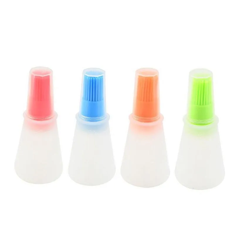 tools accessories color silicone oil bottle brush heat resistant for cooking and barbecue baking with scale 1pc