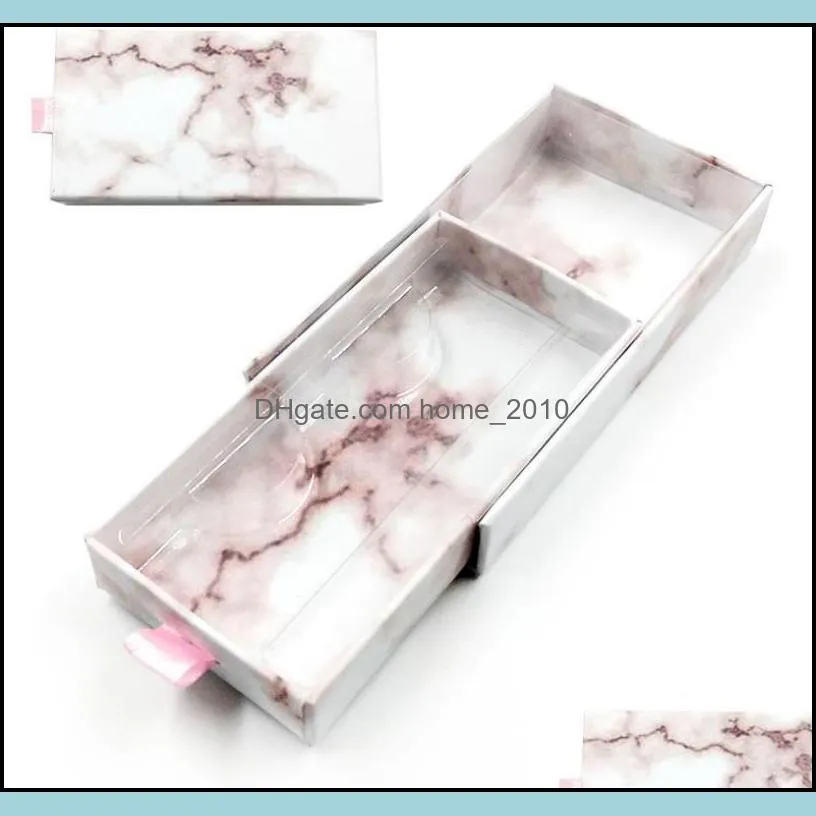  marble design 3d eyelashes box false eyelashes packaging empty lash case custom logo eyelash box without eyelashes sn3580