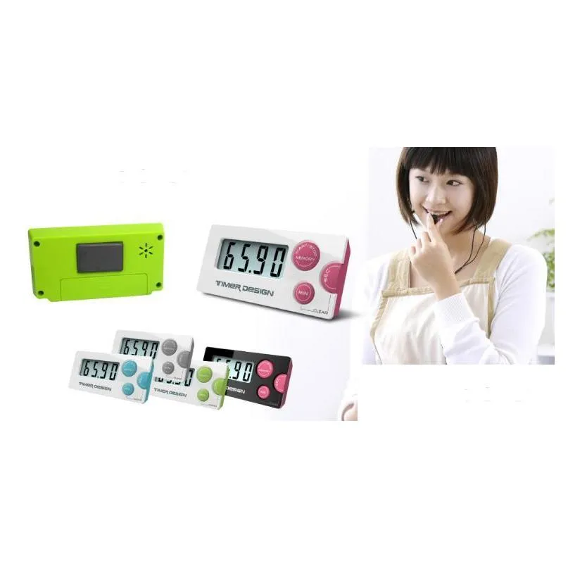 New Fashion LCD Digital Kitchen Timer For Deaf 99 Minute/59 Seconds
