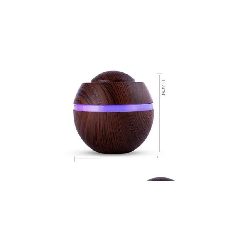 air humidifier 500ml new ultrasonic aroma diffuser with wood grain 7 color changing led night light mist make