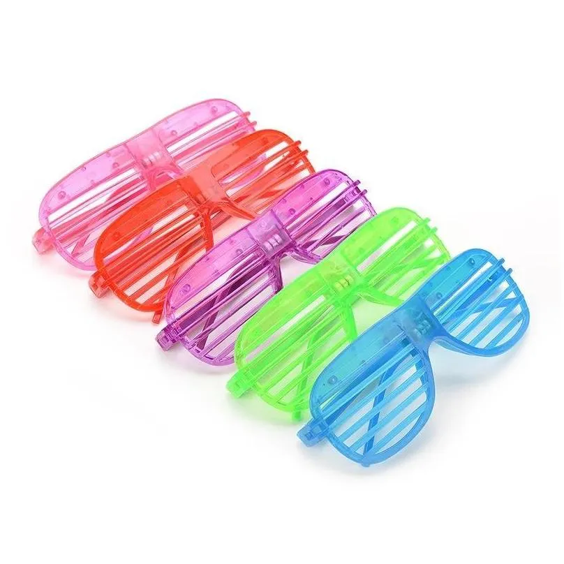 new led light glasses flashing shutters shape glasses led flash glasses sunglasses dances party supplies festival decoration