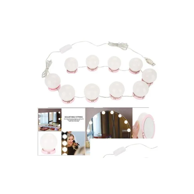 makeup mirror vanity led light bulbs kit usb charging port cosmetic lighted make up mirrors bulb adjustable brightness lights