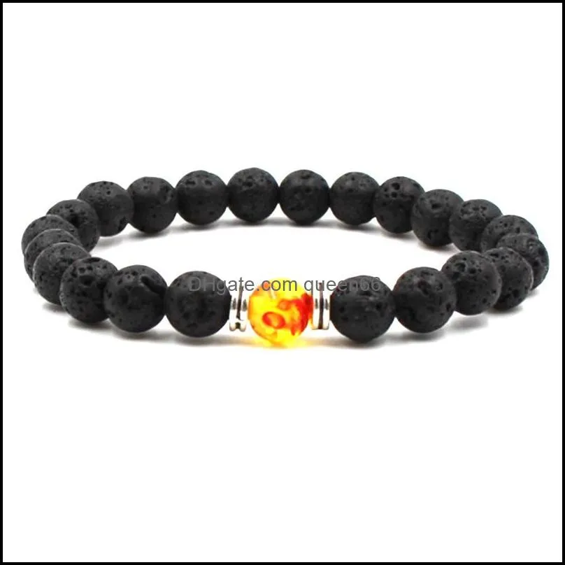 black lava rock 8mm beads chakra for men women jewelry reiki prayer stone yoga chakra bracelet