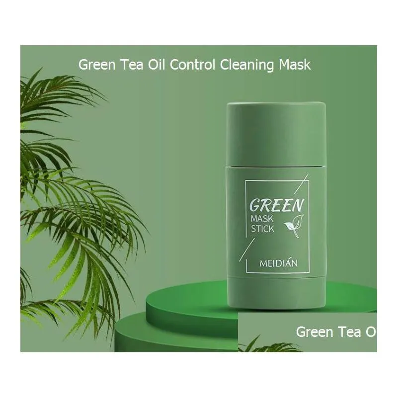 new fashional green tea cleansing solid mask deep clean beauty skin greenteas moisturizing hydrating face care facial masks peels purple