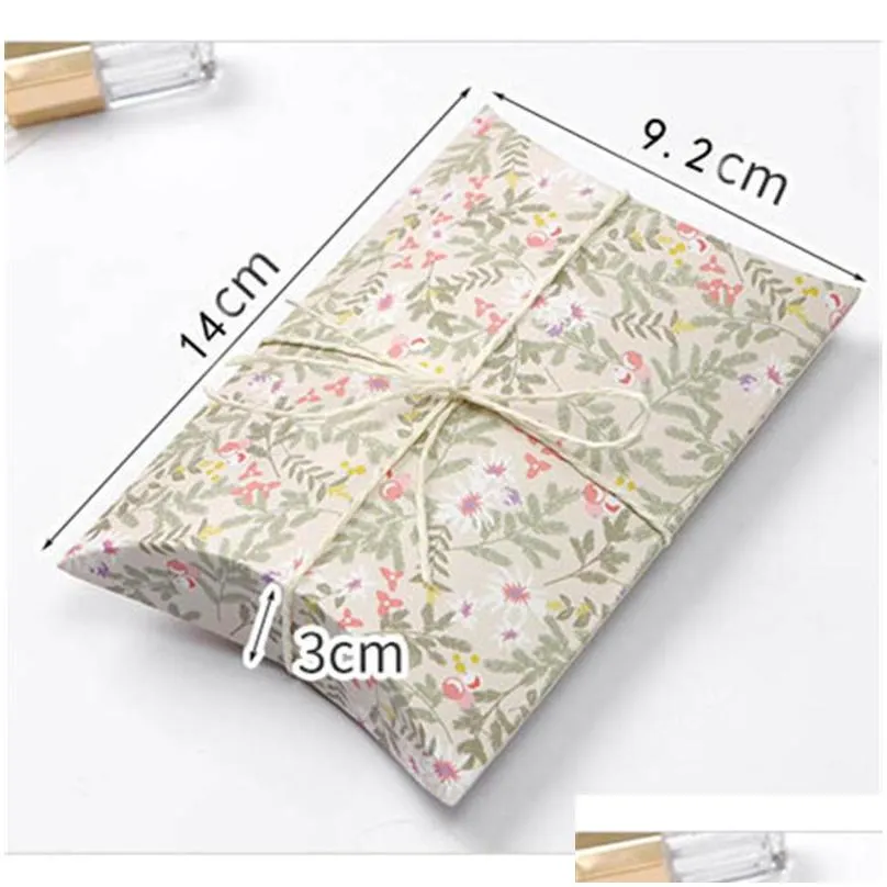 pillow box chocolate candy cookie wedding party baby shower favor gift pillow packaging boxes pattern gift box ct0263