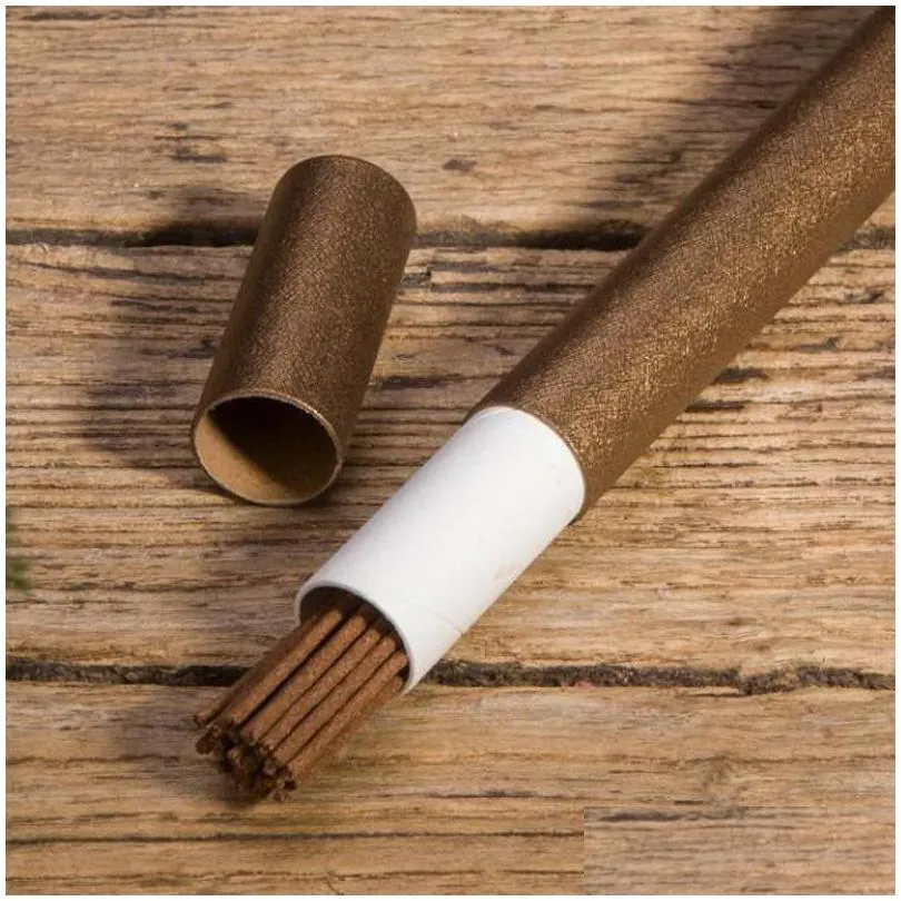 2 colors large perfume paper tube packaging joss stick convenient carrying kraft paper incense tube give box lx3898