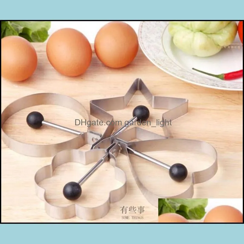 thickening stainless steel mold five pointed star love heart shaped fried egg mould kitchen practical gadget diy new arrival 1cj j2