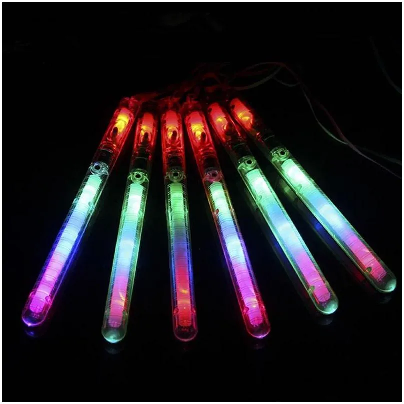 colorful bar shaking led glow sticks flash wands wave rods acrylic kids light up toys party decoration lx4384