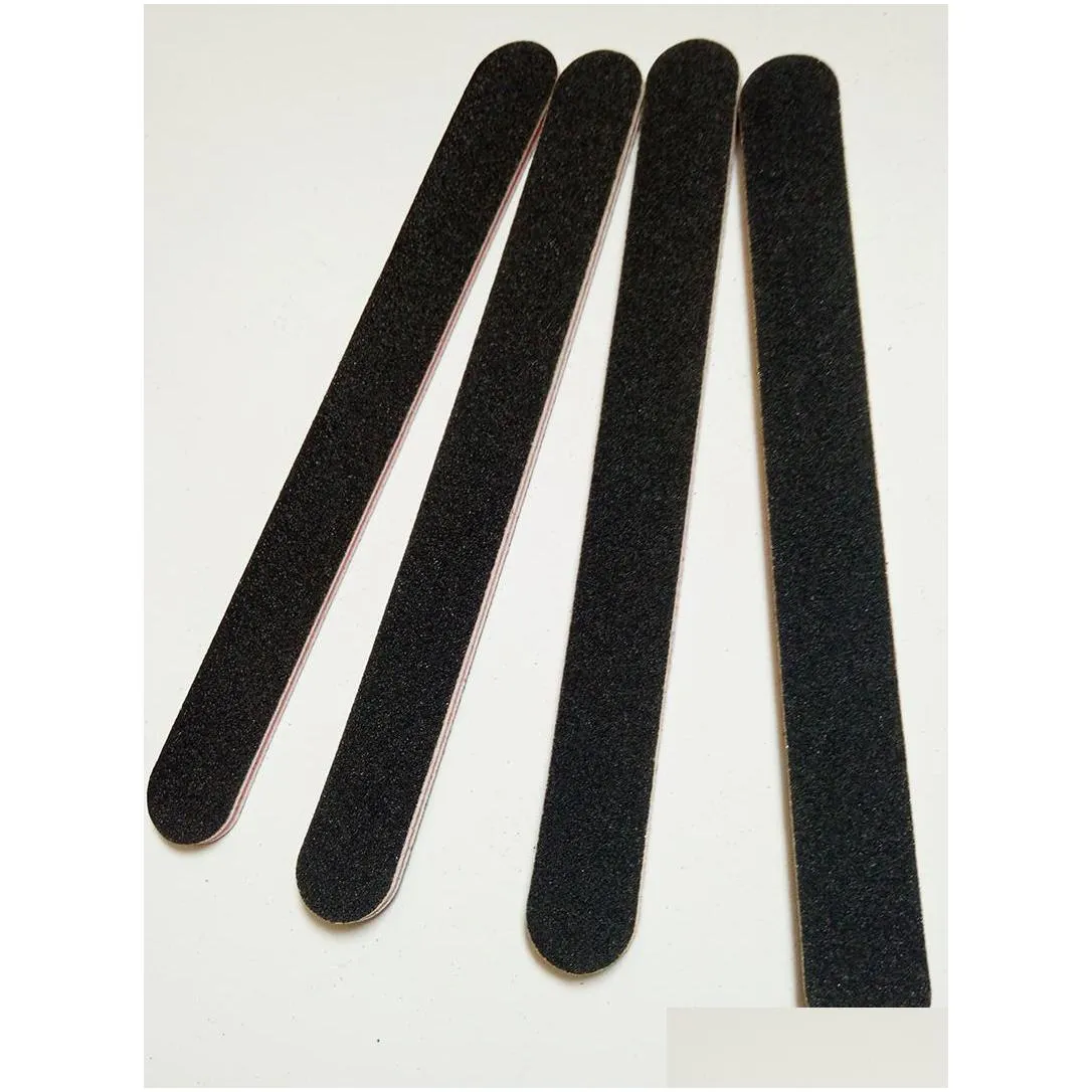 wholesale 5pcs/set black sandpaper with red heart nail file 180/240 professional art nail file grit for manicure natural nails 