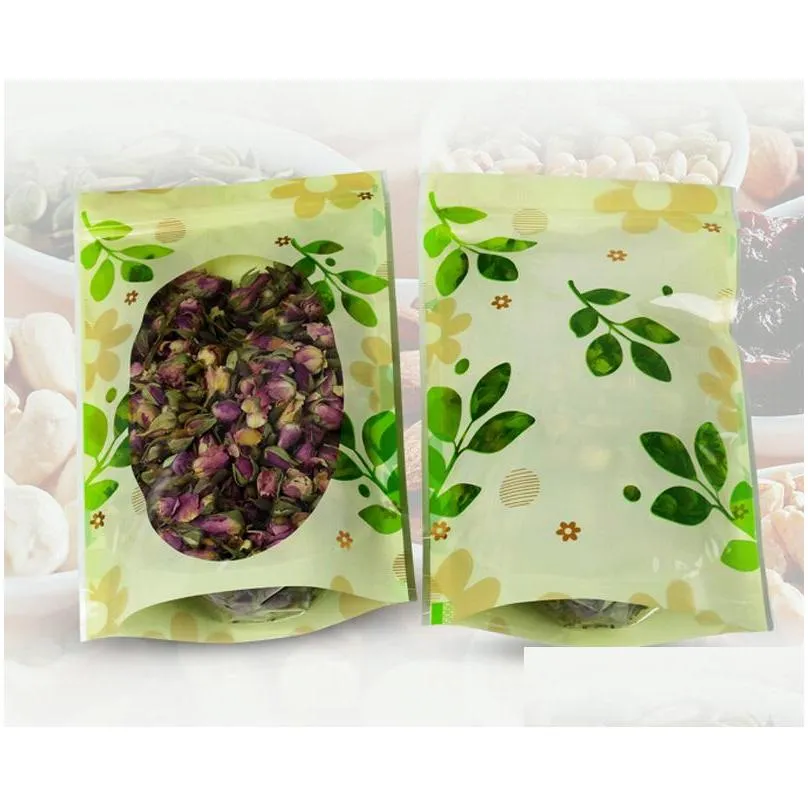 green printing lovely plastic bag food storage bag plastic packaging bag zipper snacks bags wholesale lz0708