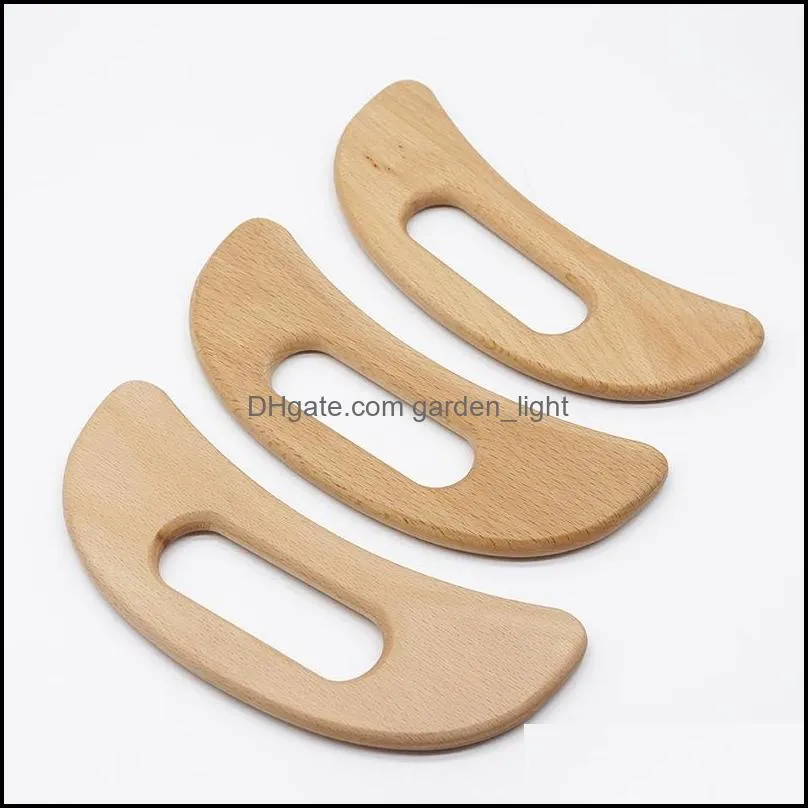 wooden lymphatic drainage massage tool handheld gua sha scraping paddle anti cellulite muscle pain relief maderotherapia 909 b3