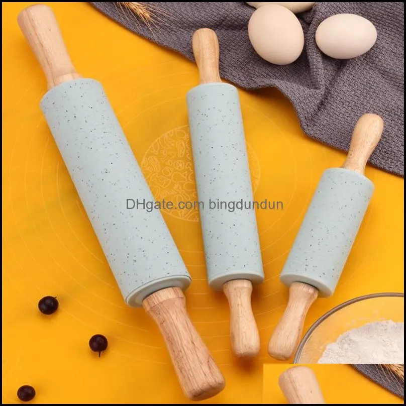 halloween wooden handle snowflake silicone rolling pin christmas flour stick roll dumpling skin artifact baking tool