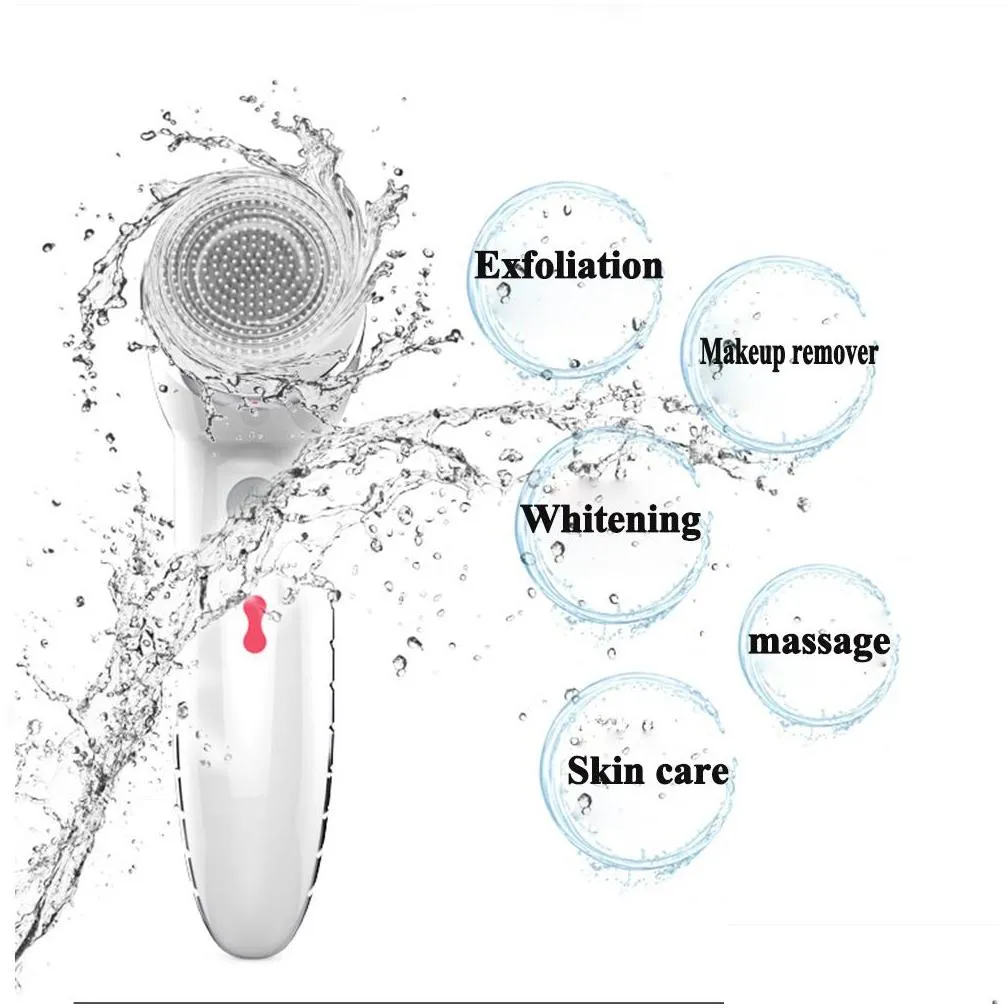 4 in 1 multifunction ipx6 waterproof face massage deep cleansing makeup remover silicone facial brush skin care exfoliation