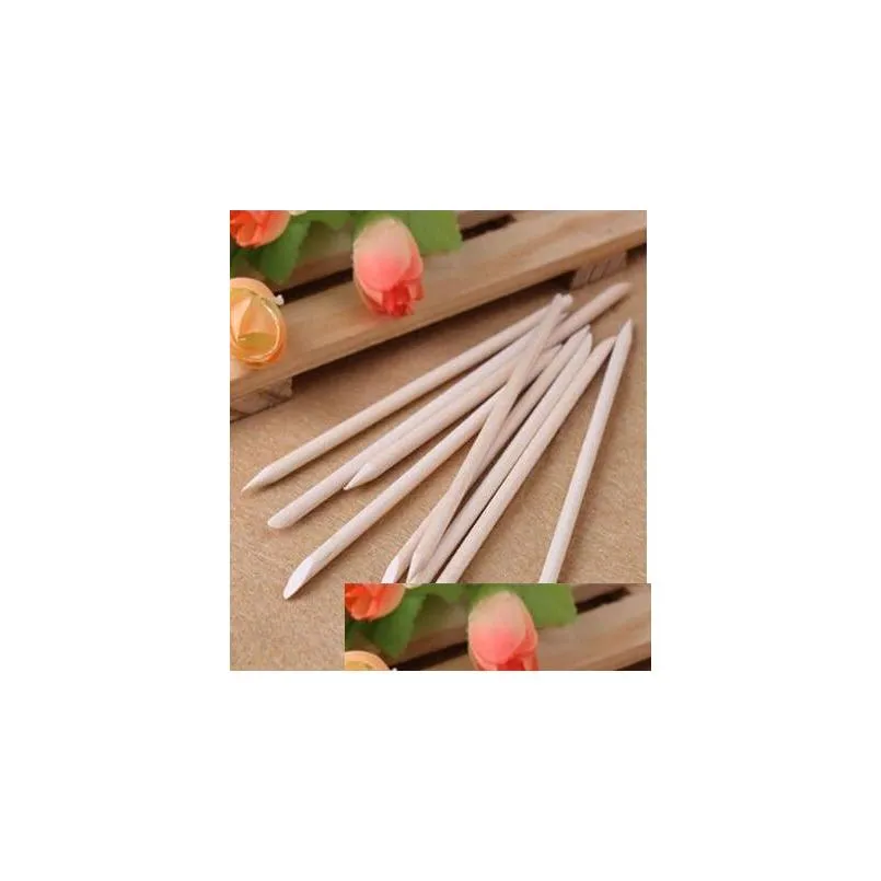 nail art orange wood sticks cuticle pusher remover nail art beauty tool new all wooden nail push