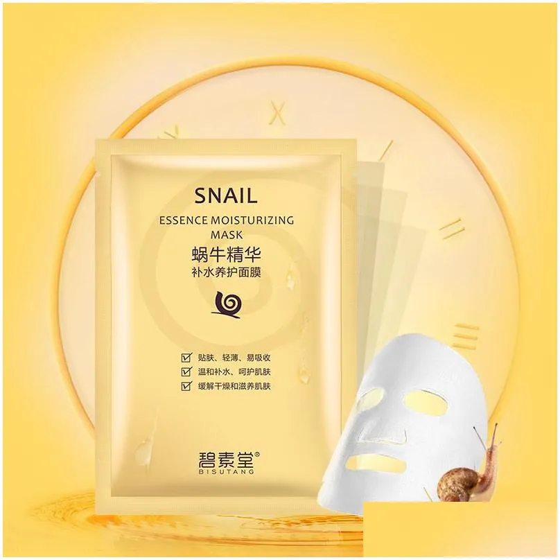 facial mask hydrating snail essence moisturizing mask collagen shrink pores antiaging skin care mascarilla super quality