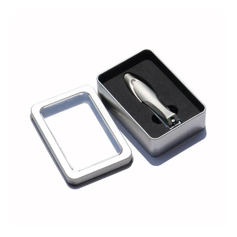 10.7x7x3cm open window metal storage cases tin boxes steel display packaging can sn1823