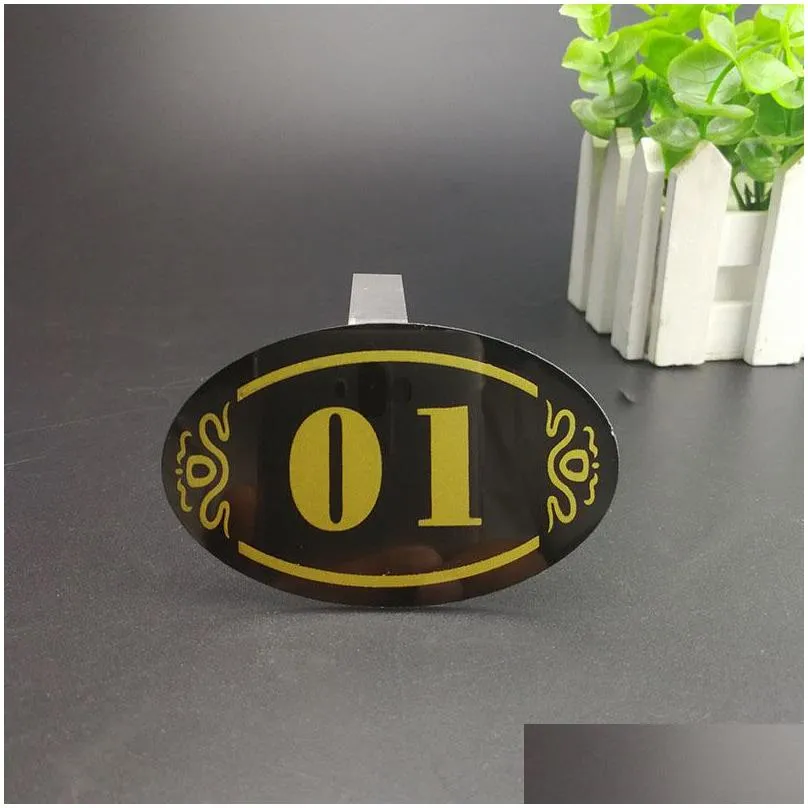 5x8cm acrylic store hotel adhesive door table sign plate storage cabinet shelf number sign sticker party diy decoration za5917
