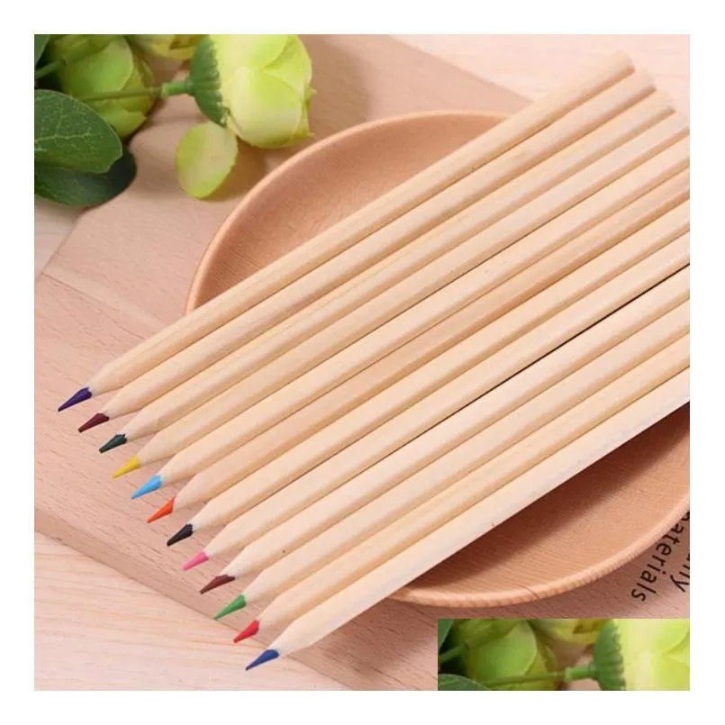 hot colored lead color drawing pencil wood colour pencils sets of 12 colour kids colored drawing pencils children dhs sn5167