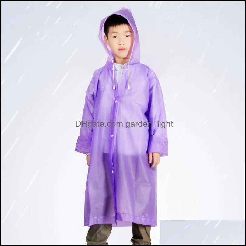 peva raincoat non disposable matte rainwear adult kids household waterproof raincoat portable travel camping hooded rainwear