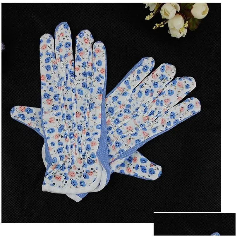 100 cotton antiskid personal workplace safety soft jersey women gardening working gloves 4 colors shipping wa0592