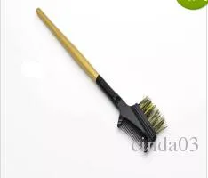 wholesale new arrival steel eyebrow eyelash dualcomb extension brush metal comb cosmetic makeup tool 1pc shipping