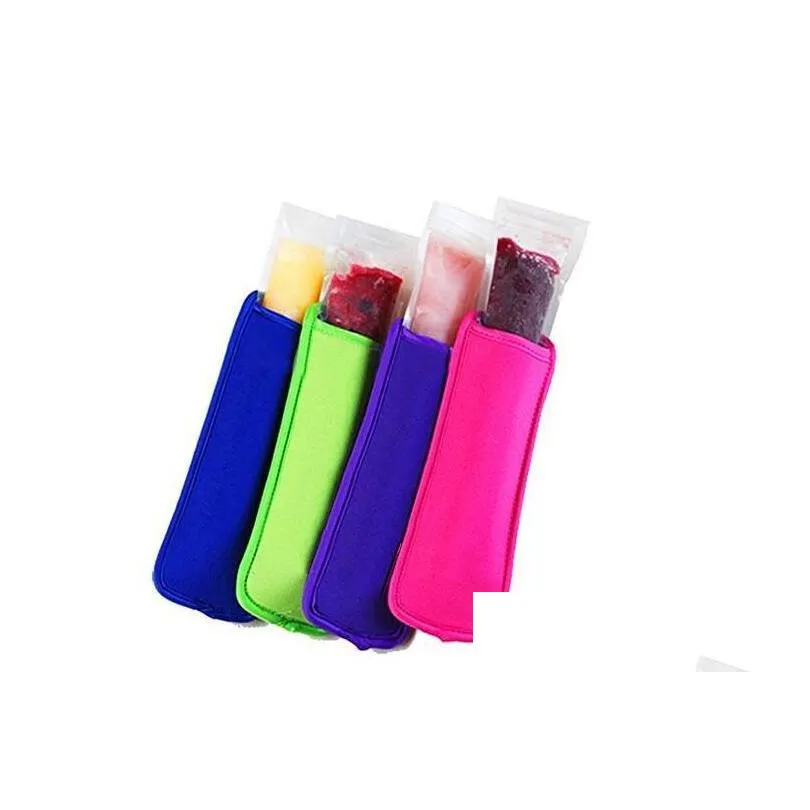 18x6cm ice sleeves zer popsicle sleeves  stick holders ice cream tubs party drink holders dhs shipping