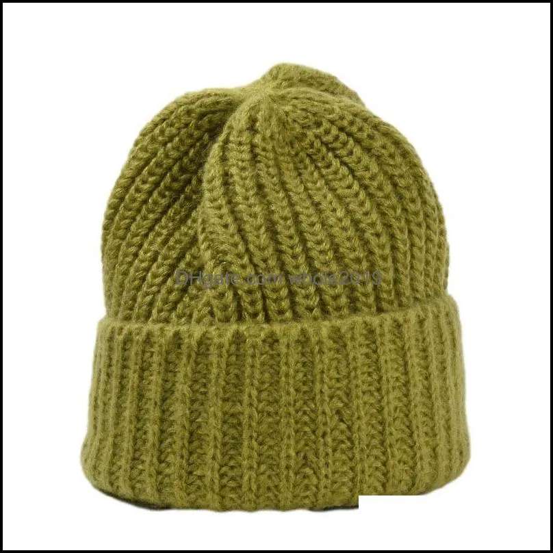 beanie/skull caps winter hat for women cashmere loose knitted beanies thick warm ladies wool angora female beanie hats soft