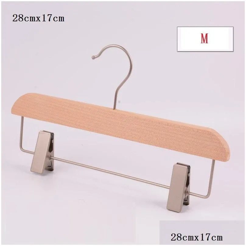 fast shipping adult and child hanger wood clothes hangers for pants rack wooden hanger pant clip lx0872