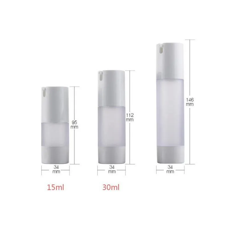 15ml 30ml 50ml airless bottle frosted/matte vacuum pump bottle lotion bottle used for cosmetic containe fast shipping