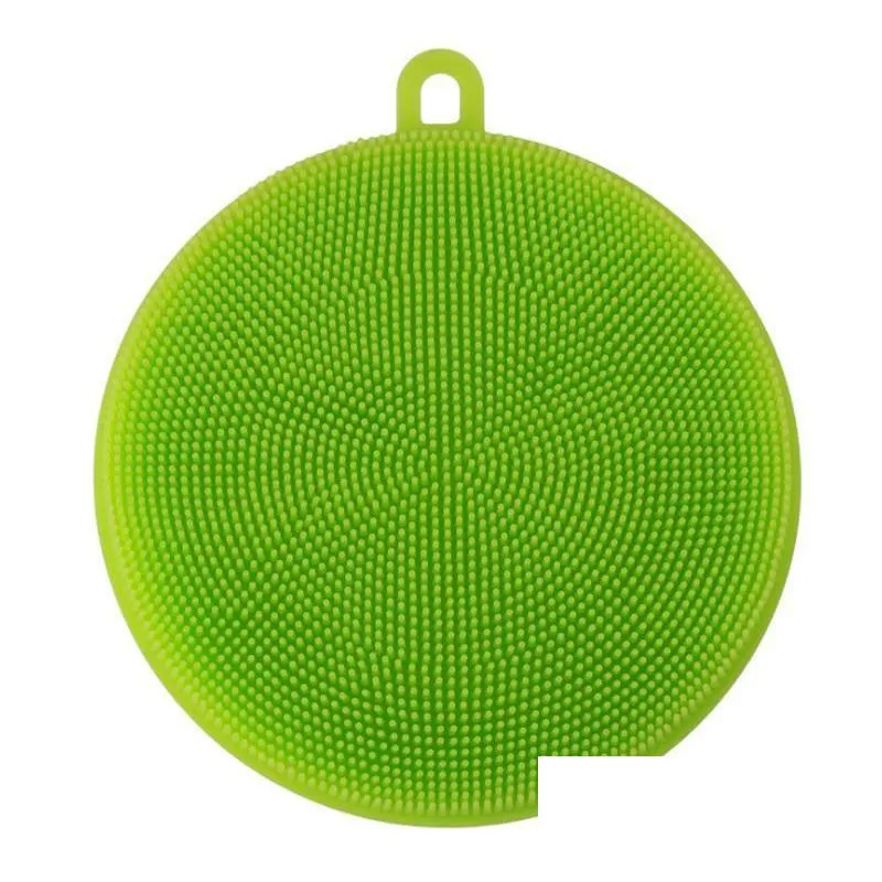 magic silicone dish bowl cleaning brushes scouring pad pot pan wash brushes cleaner kitchen
