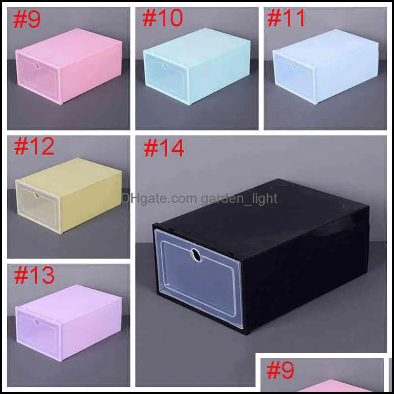 shoe box drawers pp plastic transparent dustproof moistureproof thickened clamshell drawer combination cabinet storage boxes collapsible