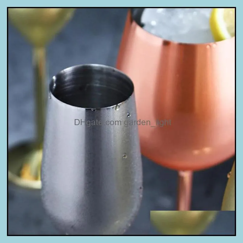 wed champagne glass wine glass cup 304 stainless steel drink cup cocktail 220ml silver gold copper